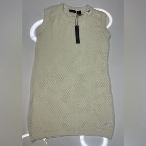 Tahari Knit Sleeveless Dress Women Small Ivory NWT